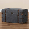 Baxton Studio Palma Transitional Grey Upholstered Storage Trunk Ottoman 173-11028